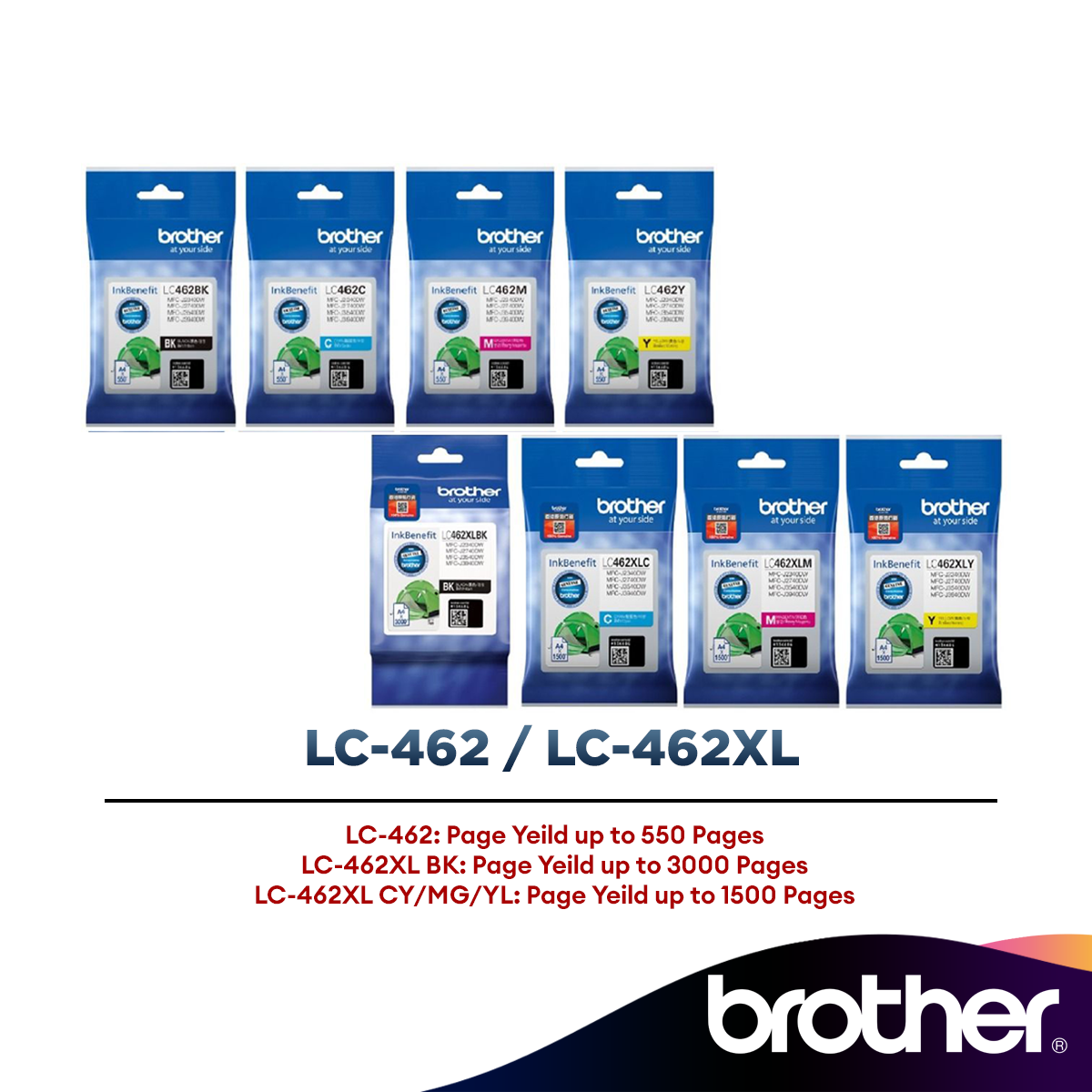 Brother LC462 / LC462XL Ink Cartridge